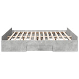Bed Frame with Drawers without Mattress Concrete Grey 180x200 cm Super King 3280275