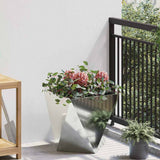 Planter Silver 40 x 40 x 40 cm Galvanised Steel 883832