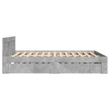 Bed Frame with Headboard without Mattress Concrete Grey 140x200 cm 3295565