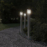 Outdoor Floor Lamp with Outlet Silver 110cm Stainless Steel 4006375