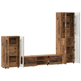 TV Cabinet Set with Shelf FLORIN 3 pcs Old Wood Engineered Wood 3397982