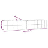 Garden Raised Bed Galvanised Steel 396x100x68 cm Grey 319074