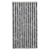 Fly Curtain Grey and Black 100x220 cm Chenille 377330
