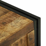 Storage Box Brown and Black 50 x 50 x 50 cm Rough Mango Wood 4016742