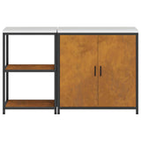 Kitchen Storage Set HATTEM 2 pcs Rusty Steel 3392686