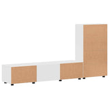 TV Cabinet Set with Drawer FLORIN 3 pcs White Engineered Wood 3397934