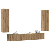 Wall Mounted TV cabinets 4 pcs Artisan Oak Engineered Wood 3328974