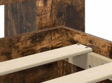 Bed Frame with Storage Smoked Oak 100 x 200 cm Engineered Wood 3433928