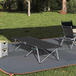 Folding Camping Bed Manual Black 62 x 194 x 42 cm Oxford fabric 42003117