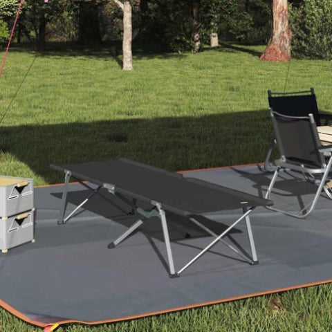 Folding Camping Bed Manual Black 62 x 194 x 42 cm Oxford fabric 42003117