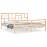 Bed Frame without Mattress 200x200 cm Solid Wood 3194916