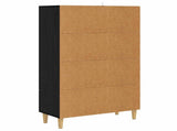Highboard Black Oak 70 x 31 x 115 cm Engineered Wood 8009851