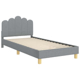 Children's Bed Frame with Headboard Light Grey 90 x 190 cm 42011054
