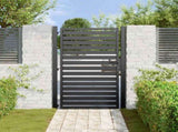 Garden Gate Lockable Black 100x150 cm Aluminium 42004148