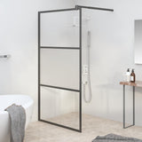 Shower walls Black 115 x 195 cm Glass and Aluminium 151875