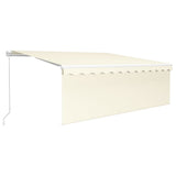 Manual Retractable Awning with Blind 4x3m Cream 3069297