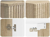 Bathroom Furniture Set 2 pcs Sonoma Oak 33 x 34.5 x 100 cm 3406125