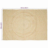 Area Rugs White 160 x 230 cm Jute 42010724
