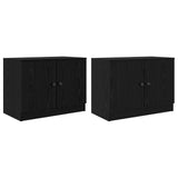 Bed Cabinet 2 pcs Black Oak 66 x 35 x 48 cm Engineered Wood 893716
