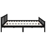 Bed Frame without Mattress Black Solid Wood 160x200 cm 810693