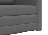 Folding Sofa Bed Dark Grey 74 x 77 x 81 cm Fabric 42030490