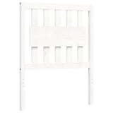 Bed Frame without Mattress White Small Single Solid Wood 3194272