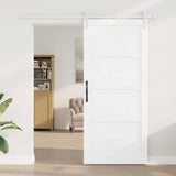 Sliding Door White 93 x 211 cm Solid Pine Wood 3333265