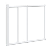 Metal Bed Frame without Mattress with Footboard White 140x200cm 352548