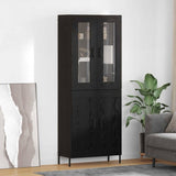 Highboard Black Oak 69.5 x 34 x 180 cm Engineered Wood 3416214