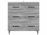 Drawer Cabinet Grey Sonoma 66 x 34.5 x 89.5 cm Engineered Wood 894841