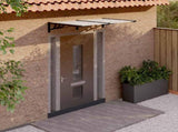 Door Canopy Black and Transparent 152,5x90 cm Polycarbonate 153684