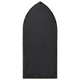 Garden Mirror Black Iron, Glass 100x45 cm Decorative Inlays 318362