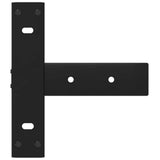Console Table Legs T-Shaped 2 pcs Black 25x28x cm Steel 4013040