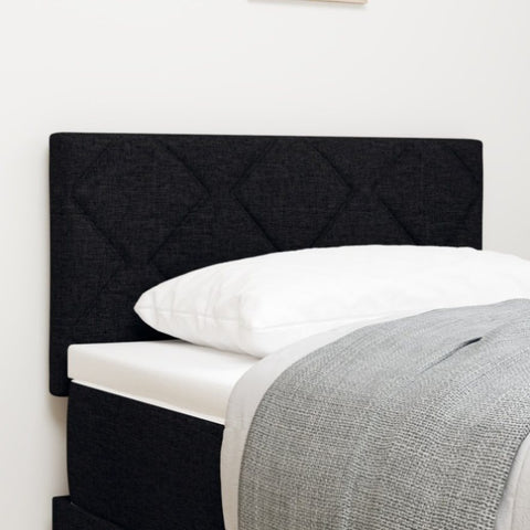 ZNTS LED Headboard Diamond Blocks Design Black 80 cm Fabric 3338176