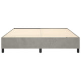 Box Spring Bed Frame Light Grey Super King Velvet 3121226