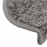 Stair Mats 15 pcs 65x21x4 cm Grey Half Round Large 133900