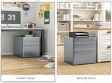 Lockable Cabinet, Rolling Filing Cabinet with 3 Drawers, Steel Office Drawer Unit for A4, Letter, T3398P344339