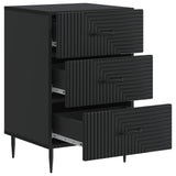 Bedside Cabinet Black 43 x 41 x 66.5 cm Engineered Wood 894786