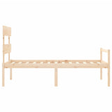 Senior Bed Natural Pine Solid pine wood Single Senior Bed 3195316
