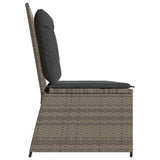Garden Bench Grey Poly Rattan 3394469