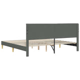Bed Frame with Headboard Dark Grey 180 x 200 cm Fabric 42027616