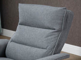 Swivel Recliner Chair and Footstool, Upholstered Massage Recliner Armchair with Remote Control, T3398P343286