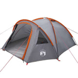 Dome Tent 4-Person 308 x 268 x 130 cm Grey and Orange Taffeta 42001010