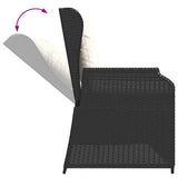 Garden Bench Black Poly Rattan 3394449