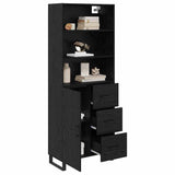 Highboard with Drawer 2 pcs Black Oak Engineered Wood 3416213