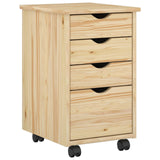 Desk Cabinet Set 2 pcs Brown Solid Pine Wood 3438769
