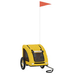 ZNTS Pet Bike Trailer Yellow Oxford Fabric and Iron 93952