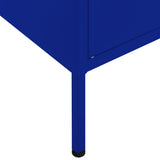 Storage Cabinet Navy Blue Steel Medium Height-Adjustable Shelves 336136