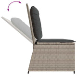 Garden Bench Light Grey Poly Rattan 3394472
