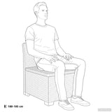 5-Seater Garden Sofa Rattan Look PP White 3443888